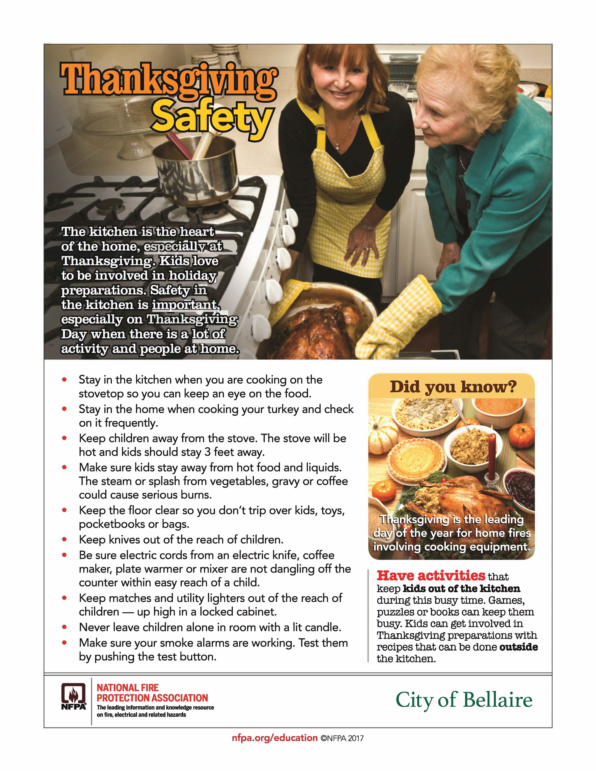 Thanksgiving Safety Tips