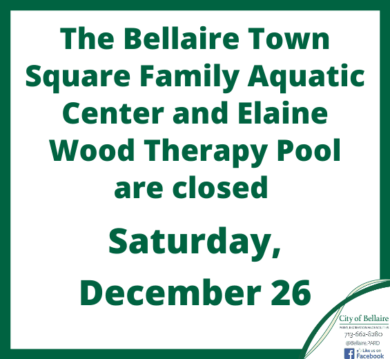 Pools Closed December 26