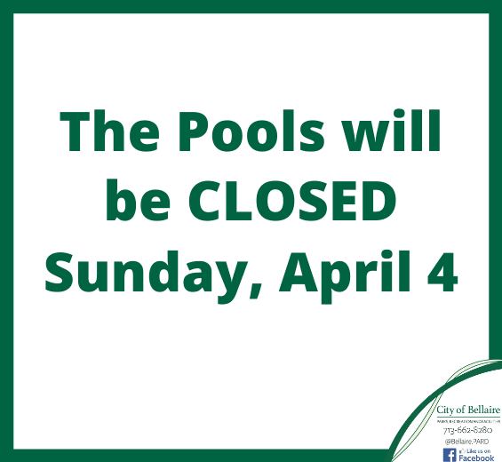 Pools Closed April 4