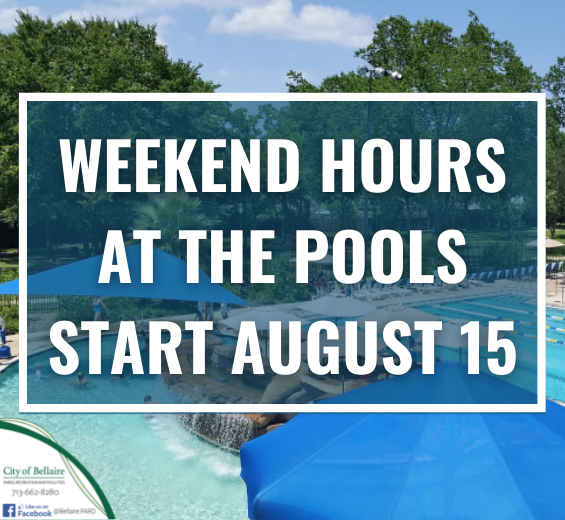 Pool weekend hours 2021