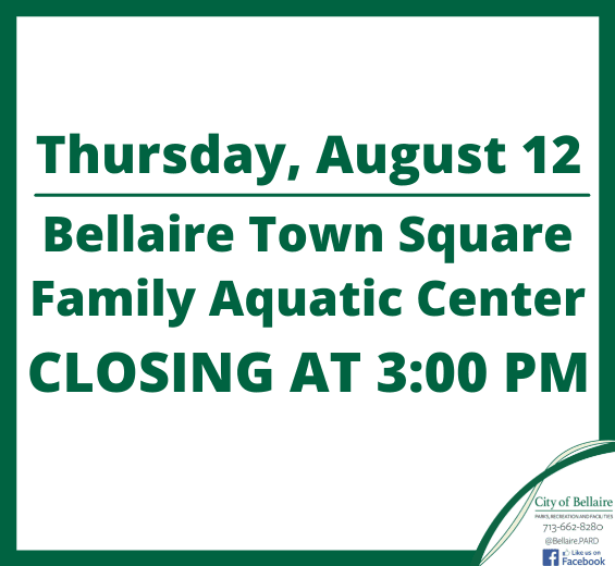 Newsflash - BTSFAC Closing at 3pm on August 12