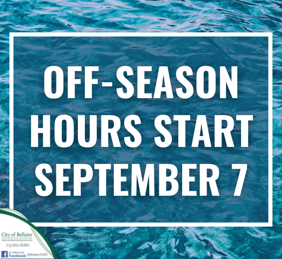 off season hours start sept. 7
