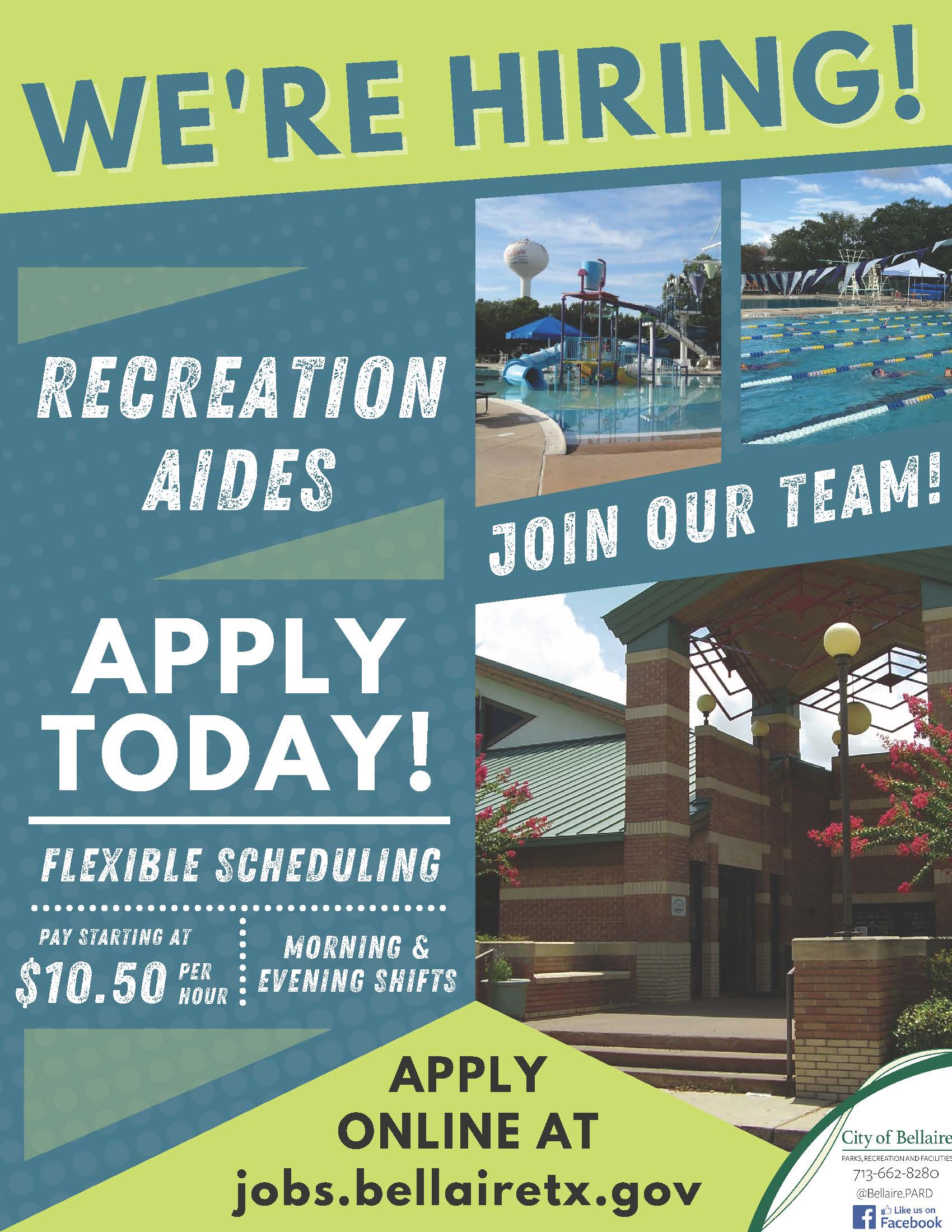 Were Hiring  Rec Aides 1