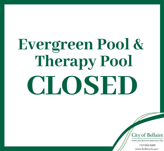 Evergreen  Therapy Pool Closed
