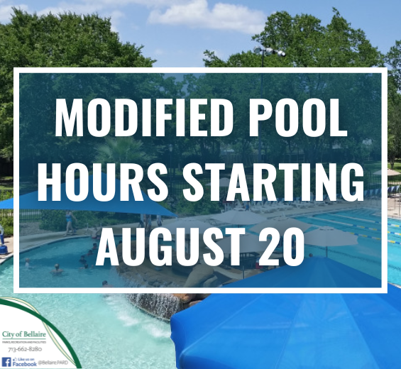 august 20 pool hours