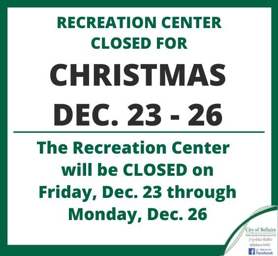 Christmas Closure