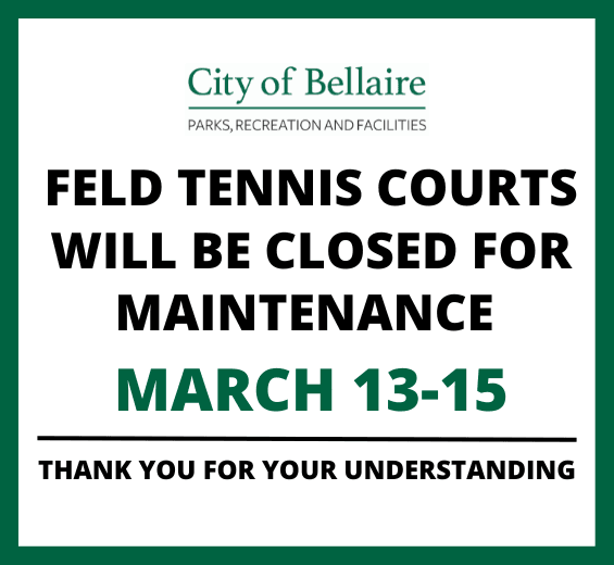 Feld courts closed 3.13-3.15 newsflash 