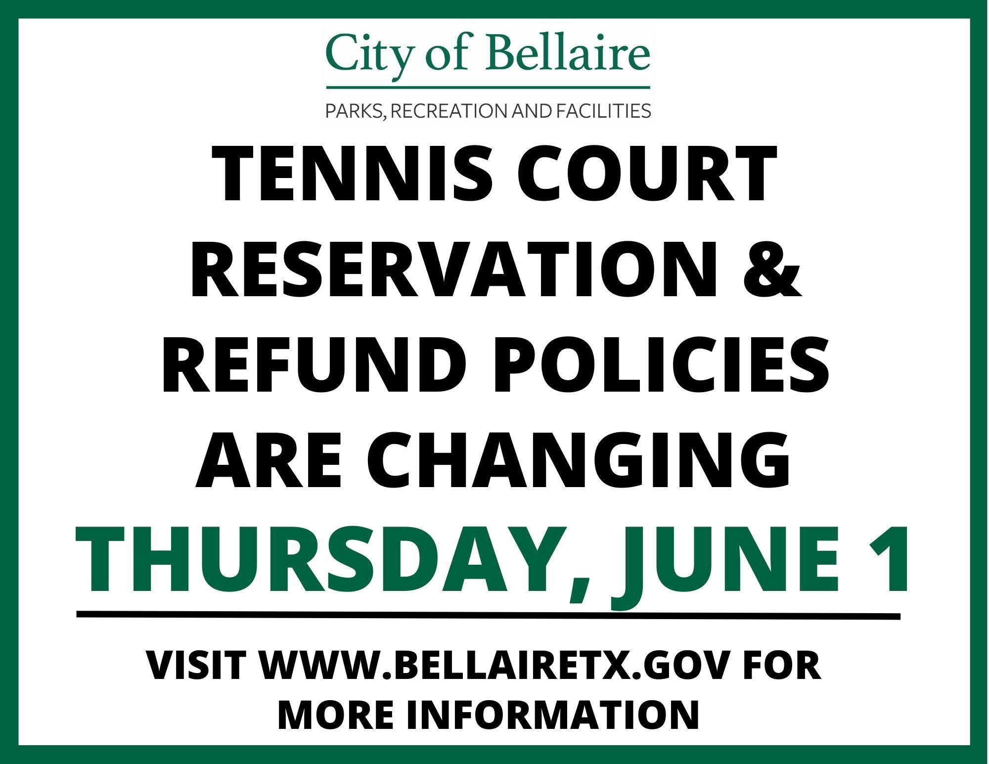 Tennis Court Reservation Policy