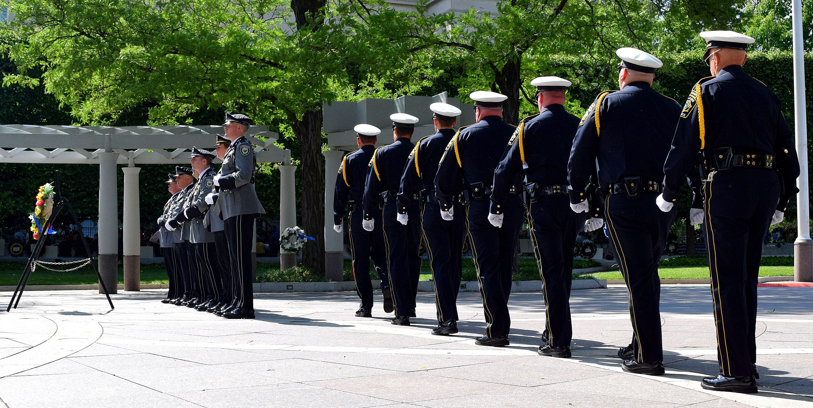 Police in dress uniform