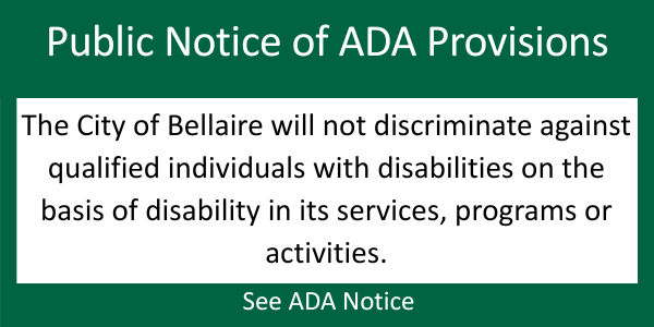 Public Notice of ADA Provisions