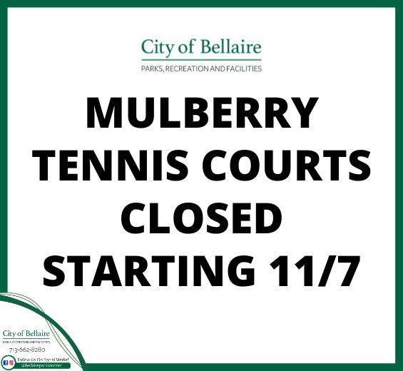 Mulberry Tennis Court Closure