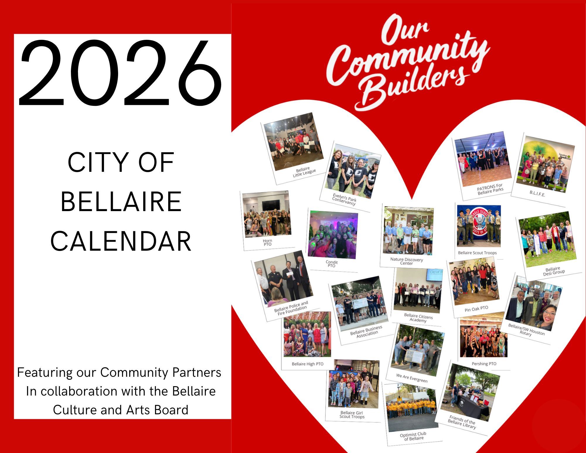 2026 City of Bellaire Calendar Cover