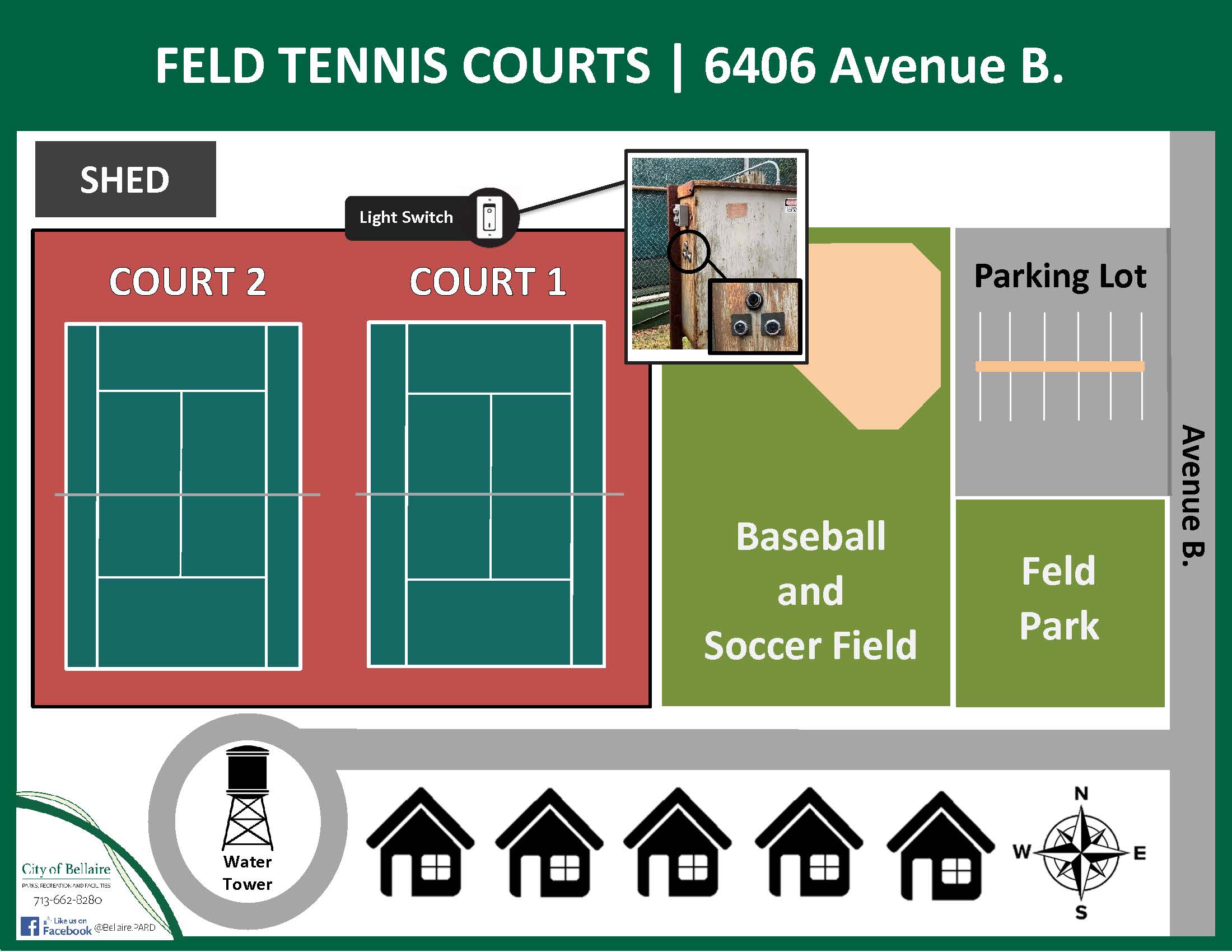 Feld Tennis Courts Map - 2